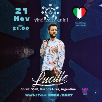 Andrea Brunini cantautor Italiano - World tour 2026/2027...