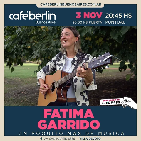 Fatima Garrido en Cafe Berlin