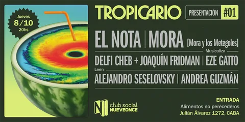 Presentación Tropicario #1 + Música en vivo: Delfi Cheb + Joaquín