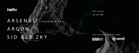 KALIX pres. ARSENAL (PBJ & TTAIPAN), ARGØN, SID B2B ZKY en Niceto Bar