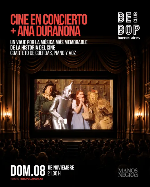 Cine en Concierto + Ana Durañona | Un viaje por la música más memorable de la historia del Cine | Cuarteto de cuerdas, piano y voz