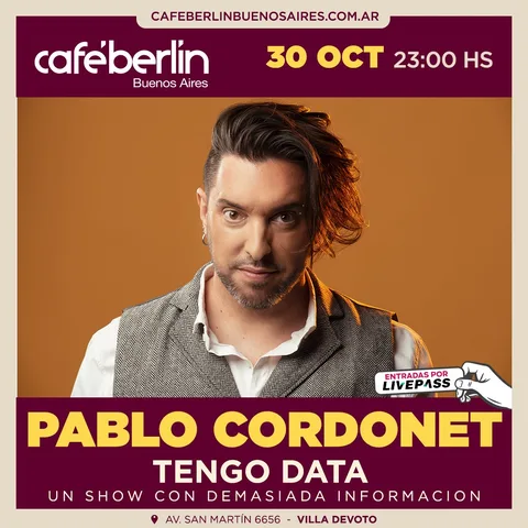 Pablo Cordonet en Cafe Berlin