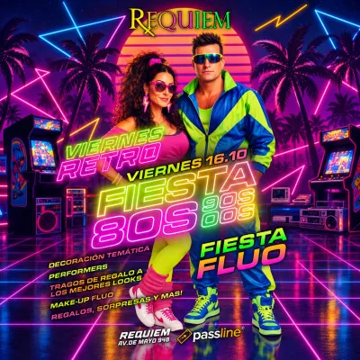 Vier 16 |  🪩💚 VIE 16 | FIESTA FLUO RETRO 80s & 90s 💜🕺🏻✨LOOKEATE FLUO !...