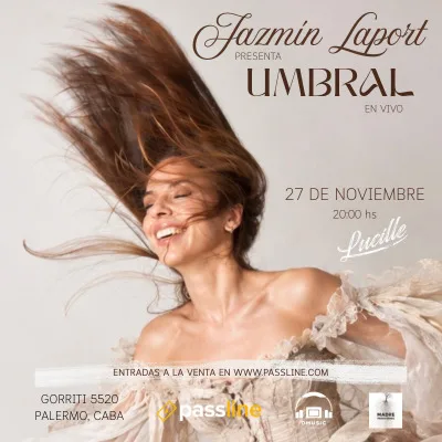 Jazmín Laport presenta en vivo su primer disco solista : UMBRAL...