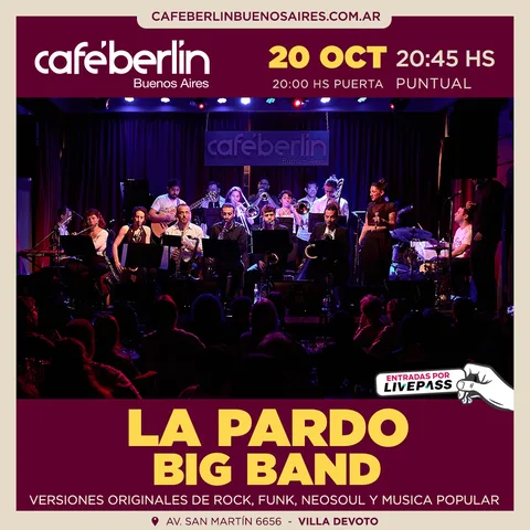 La Pardo Big Band en Cafe Berlin