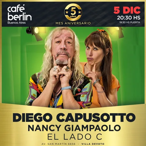 Diego Capusotto presenta Lado C en Cafe Berlin