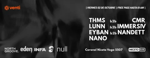 NORTH GROOVE x ABASIS x EDÉN x NULL en Niceto Bar