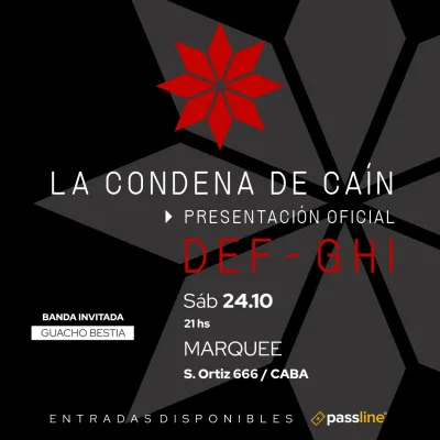 La Condena de Caín presenta Def-Ghi en Marquee