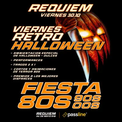 🎃🦇 RETRO HALLOWEEN 80s 90s 00s🦇🎃 ⛓️🕷️ VIERNES 30 DE OCTUBRE 🕷️⛓️...