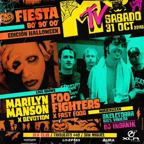 FIESTA MTV 80' 90' 00 ' Edicion Halloween en San Miguel