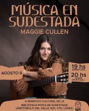 Concierto de Maggie Cullen en biblioteca sudestada