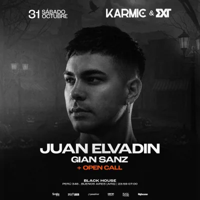 Sábado 31 de Octubre JUAN ELVADIN  @BlackHouse x Karmic...