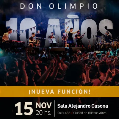 DON OLIMPIO-10 AÑOS- Nueva fecha
