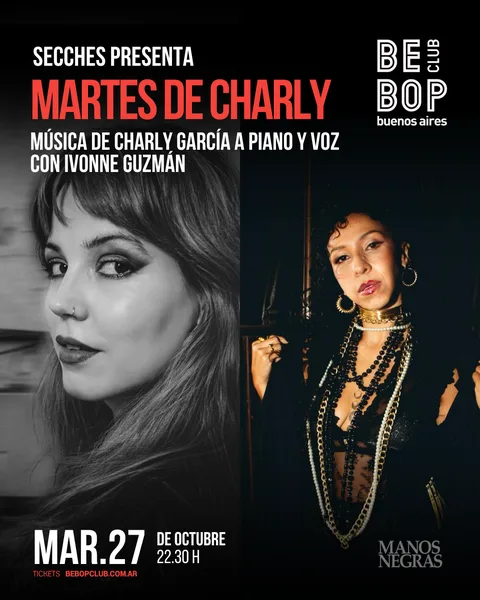 SECCHES PRESENTA | MARTES DE CHARLY | MÚSICA DE CHARLY GARCÍA A PIANO Y VOZ - CADA MARTES UNA CANTANTE DISTINTA