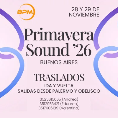 TRASLADO PRIMAVERA SOUND