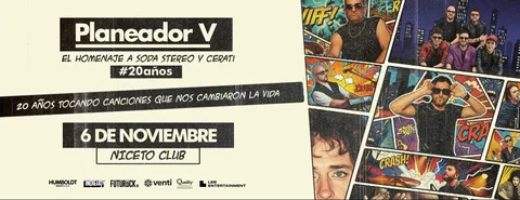 Planeador V en Niceto Club (+18 años)