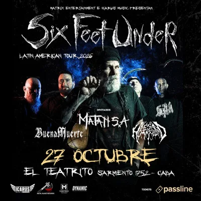 Six Feet Under - Latin American Tour 2026