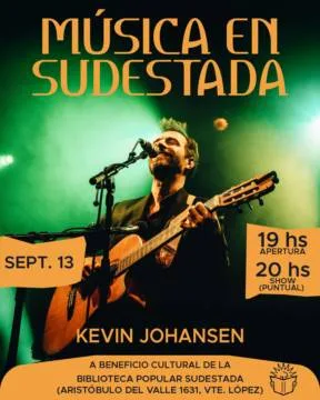 Concierto de Kevin Johansen en Biblioteca Sudestada